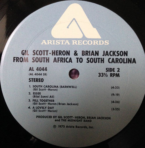 Gil Scott-Heron & Brian Jackson : From South Africa To South Carolina (LP, Album, Gat)