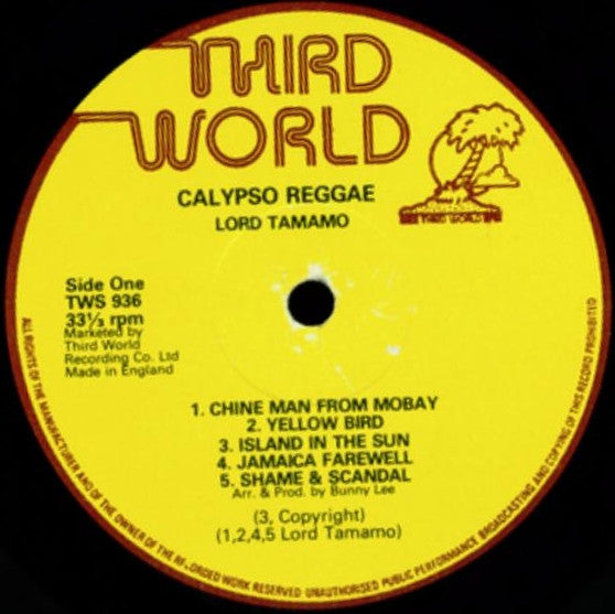 Lord Tannamo* : Calypso Reggae (LP, Album)
