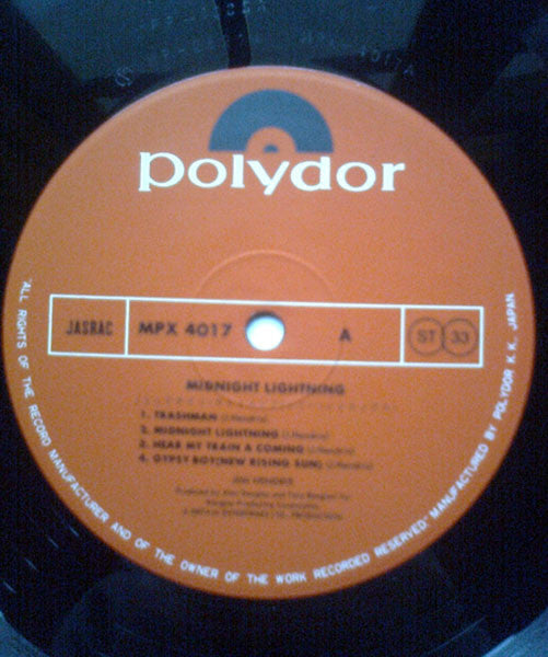 Jimi Hendrix : Midnight Lightning (LP, Album, RE)