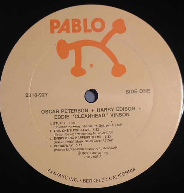 Oscar Peterson + Harry Edison + Eddie "Cleanhead" Vinson : Oscar Peterson + Harry Edison + Eddie "Cleanhead" Vinson (LP, Album)