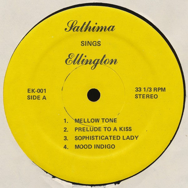 Sathima Bea Benjamin : Sathima Sings Ellington (LP, Album)