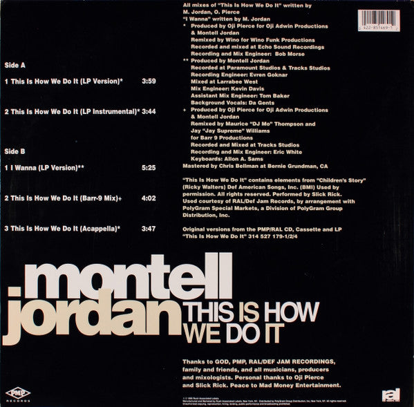 Montell Jordan : This Is How We Do It (12", Single)