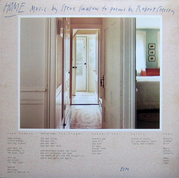Steve Swallow : Home · Music By Steve Swallow To Poems By Robert Creeley (LP, Album)