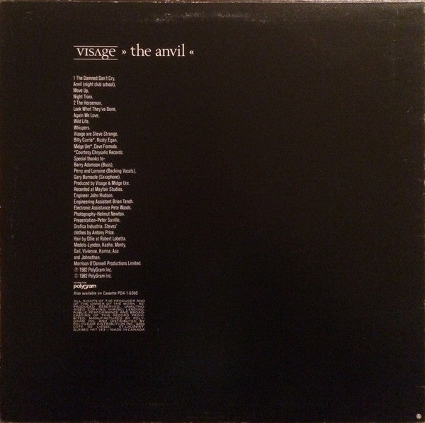 Visage : The Anvil (LP, Album)