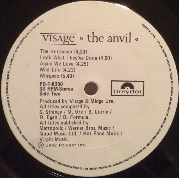 Visage : The Anvil (LP, Album)