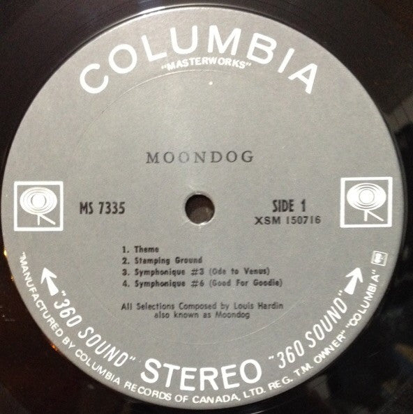 Moondog (2) : Moondog (LP, Album, Gat)