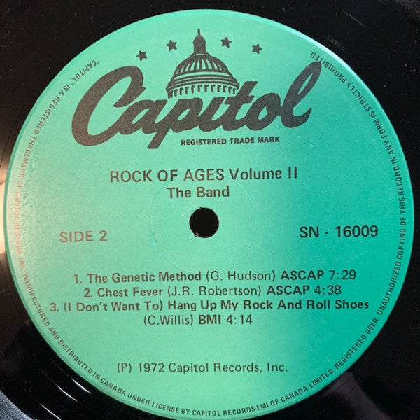 The Band : Rock Of Ages (Volume 2) (LP, Album, RE)