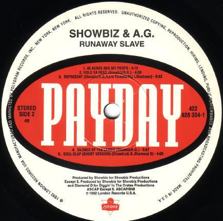 Showbiz & A.G. : Runaway Slave (LP, Album)