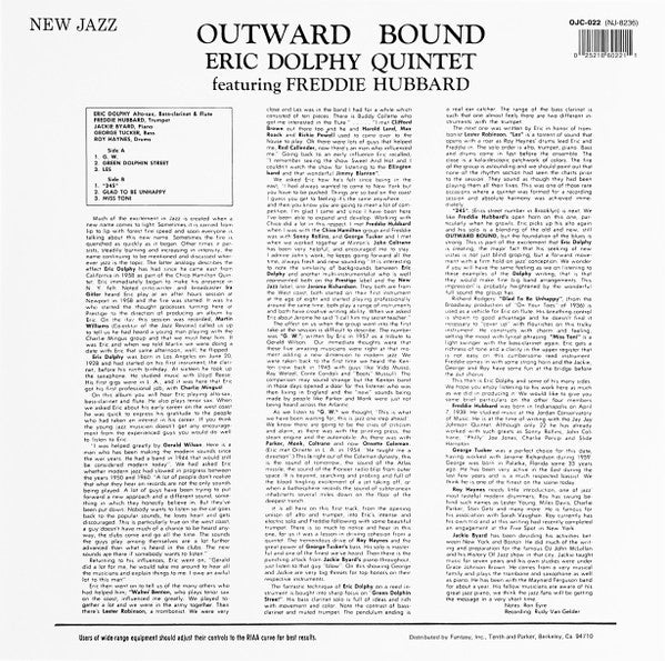 Eric Dolphy Quintet : Outward Bound (LP, Album, RE)