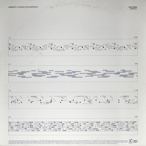 Brian Eno : Ambient 1 (Music For Airports) (LP, Album)