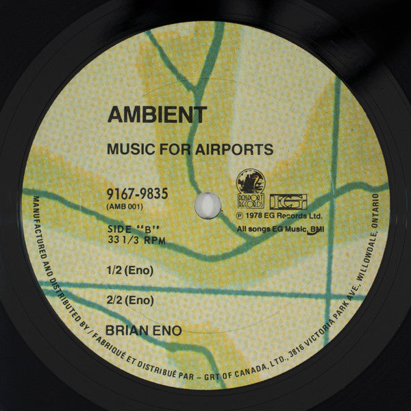 Brian Eno : Ambient 1 (Music For Airports) (LP, Album)