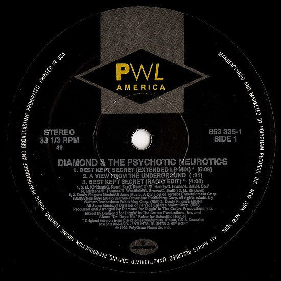 Diamond D And The Psychotic Neurotics : Best Kept Secret (12")