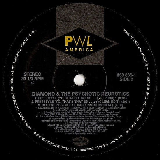 Diamond D And The Psychotic Neurotics : Best Kept Secret (12")