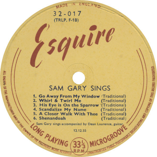 Sam Gary : Sam Gary Sings (LP)