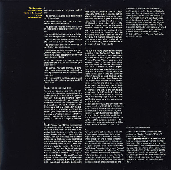 Various : From Europe With Jazz Vol. 2 (EJF Presents European Jazz Festival Highlights) (LP, Album)