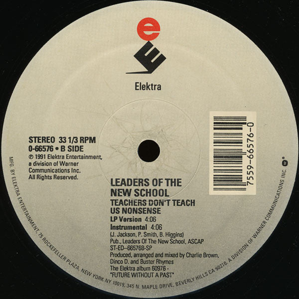 Leaders Of The New School : Case Of The P.T.A. / Teachers Don't Teach Us Nonsense (12")