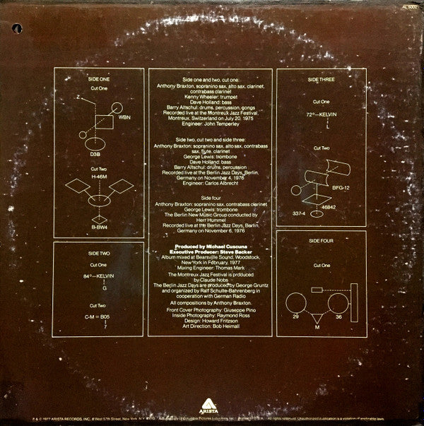 Anthony Braxton : The Montreux / Berlin Concerts (2xLP, Album, Promo, Gat)