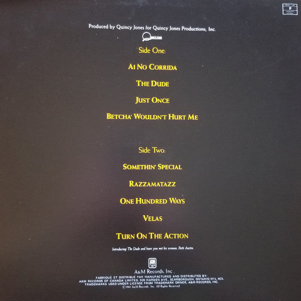 Quincy Jones : The Dude (LP, Album)