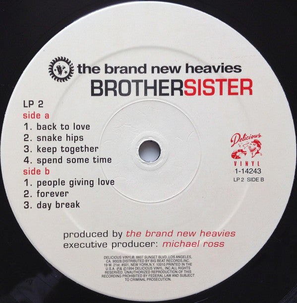 The Brand New Heavies : Brother Sister (2xLP, Album)