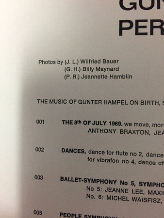 Jeanne Lee, Gunter Hampel, Perry Robinson : Spirits (LP, Album)