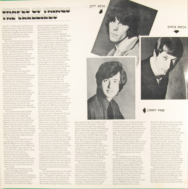 The Yardbirds : Shapes Of Things (2xLP, Comp, Cle)