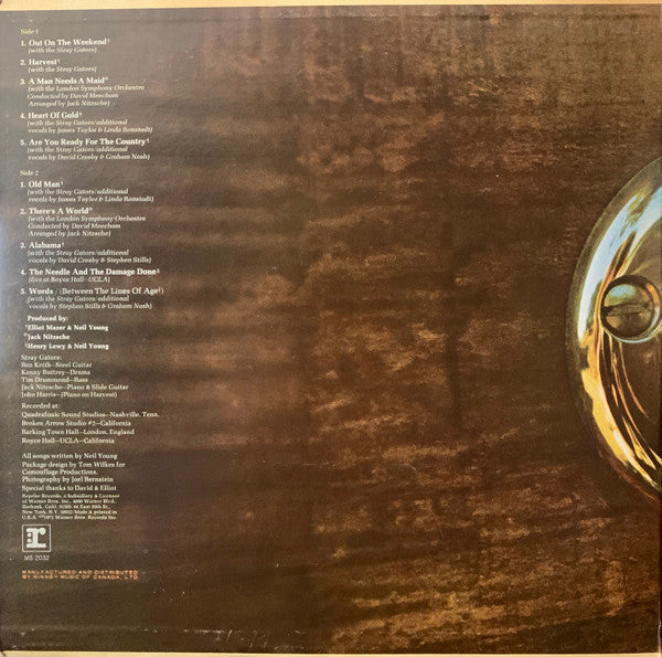 Neil Young : Harvest (LP, Album, Qua)