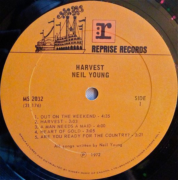 Neil Young : Harvest (LP, Album, Qua)