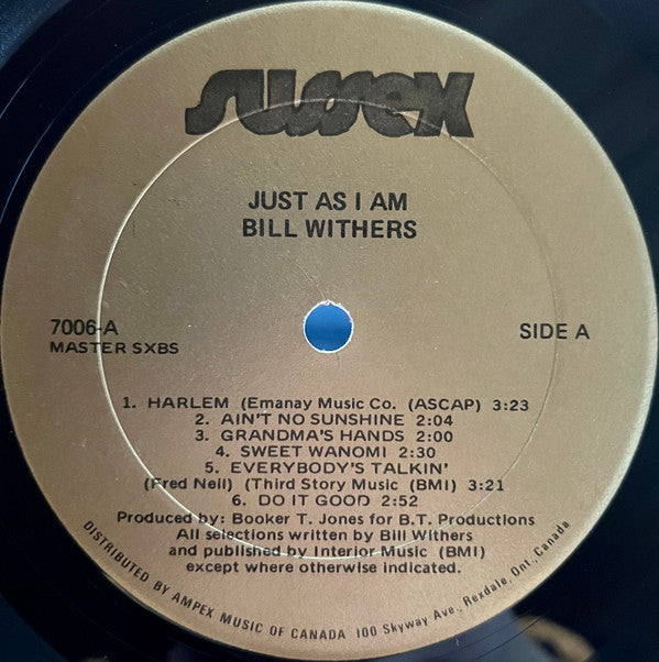 Bill Withers : Just As I Am (LP, Album)