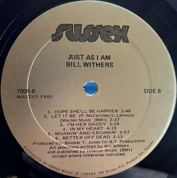 Bill Withers : Just As I Am (LP, Album)