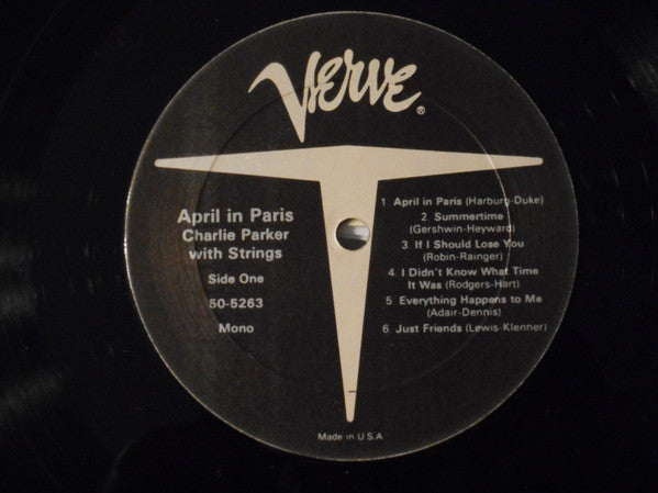 Charlie Parker With Strings : April In Paris (LP, Comp, Mono, RE)