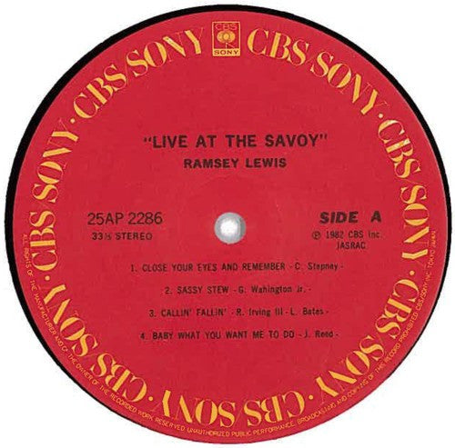 Ramsey Lewis : Live At The Savoy (LP, Album)