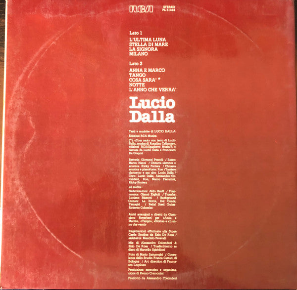 Lucio Dalla : Lucio Dalla (LP, Album, Gat)