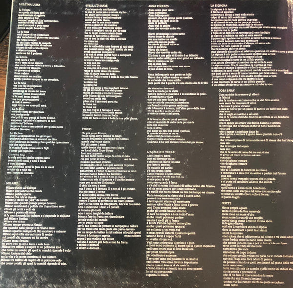 Lucio Dalla : Lucio Dalla (LP, Album, Gat)