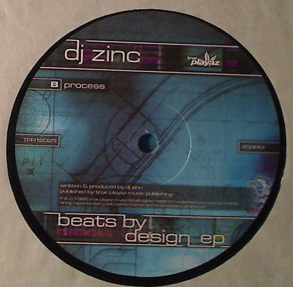 DJ Zinc : Beats By Design EP (3x12", EP)