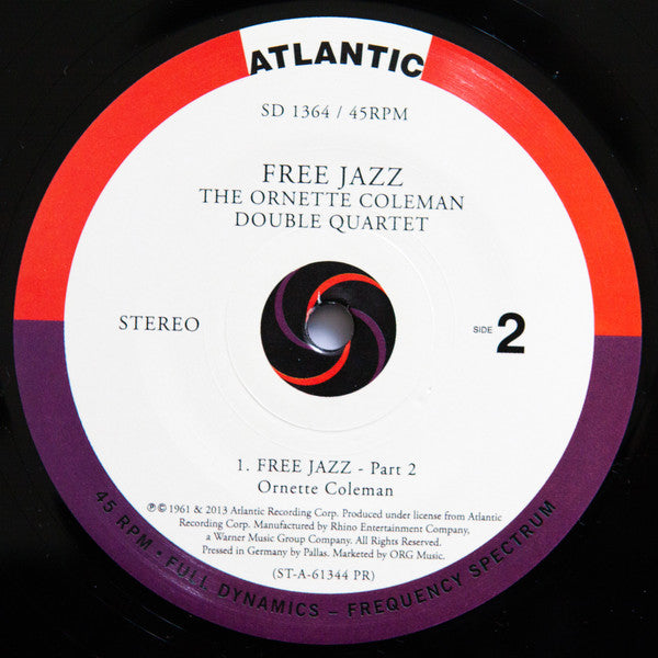 The Ornette Coleman Double Quartet : Free Jazz (2x12", Album, RE, 180)