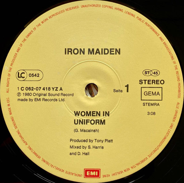 Iron Maiden : Women In Uniform (12", EP, Smo)