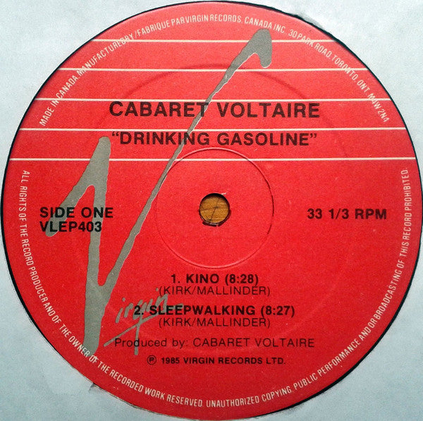 Cabaret Voltaire : Drinking Gasoline (12", EP)