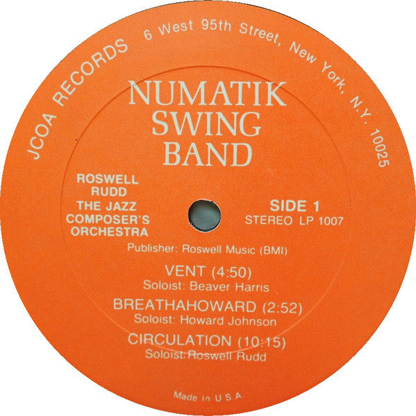 Roswell Rudd and The Jazz Composer's Orchestra : Numatik Swing Band (LP)