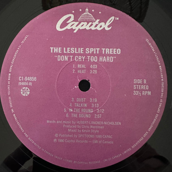 The Leslie Spit Treeo : Don't Cry Too Hard (LP)