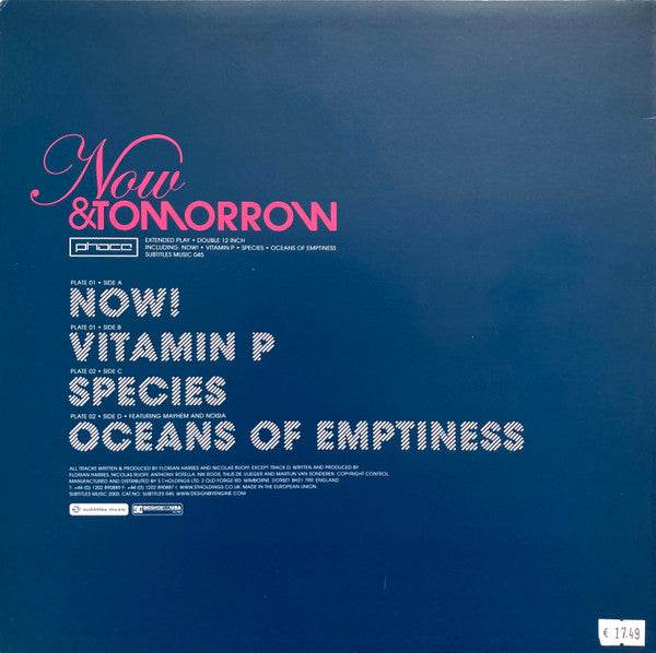 Phace : Now & Tomorrow (2x12", EP)