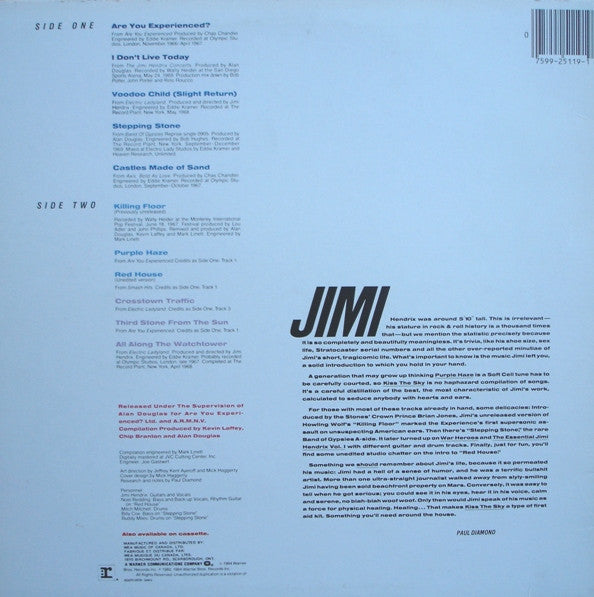 Jimi Hendrix : Kiss The Sky (LP, Comp)