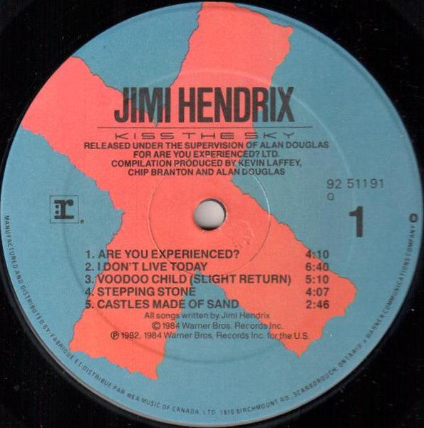Jimi Hendrix : Kiss The Sky (LP, Comp)