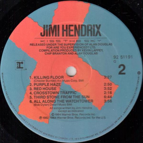 Jimi Hendrix : Kiss The Sky (LP, Comp)