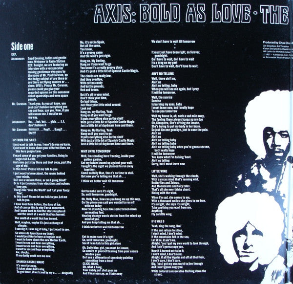 The Jimi Hendrix Experience : Axis: Bold As Love (LP, Album, RE, Gat)