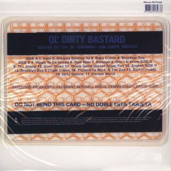 Ol' Dirty Bastard : Return To The 36 Chambers: The Dirty Version (2xLP, Album, RE, 180)