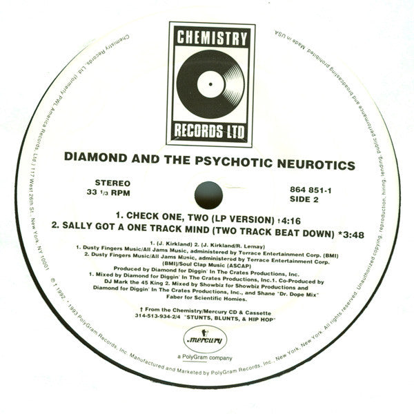 Diamond D And The Psychotic Neurotics : Sally Got A One Track Mind (12", Single)