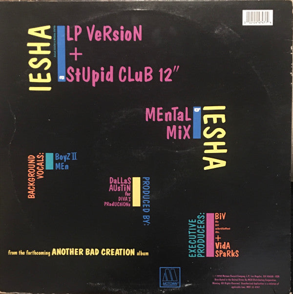 Another Bad Creation : Iesha (12", Single)