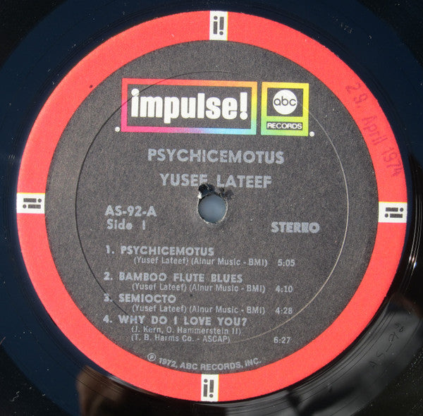 Yusef Lateef : Psychicemotus (LP, Album, RE)