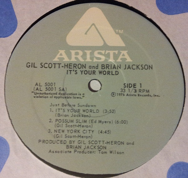 Gil Scott-Heron & Brian Jackson : It's Your World (2xLP, Album, PRC)