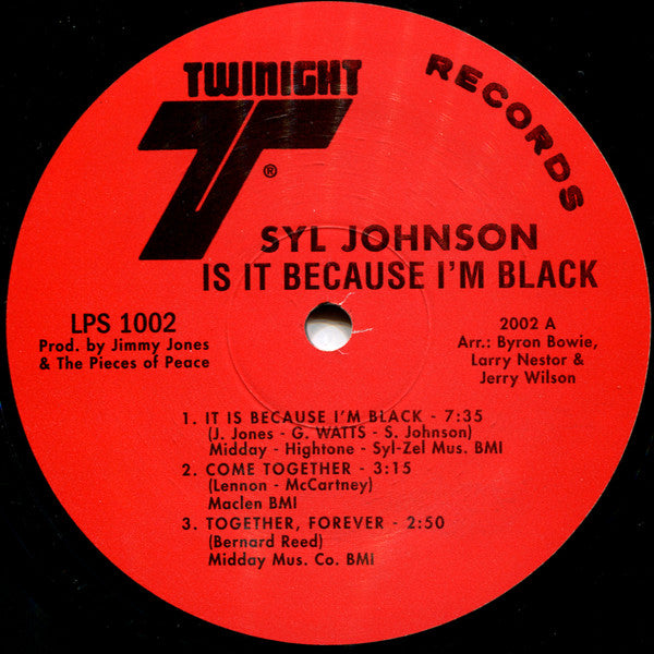 Syl Johnson : Is It Because I'm Black (LP, Album, RE)